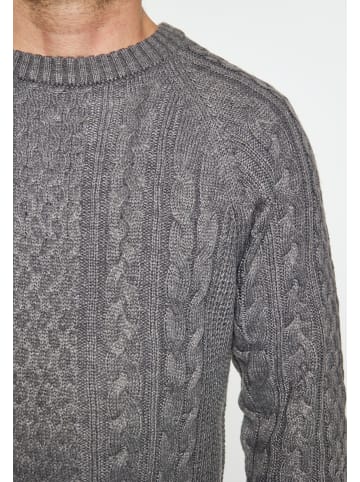 MO Strick Pullover in Grau Melange