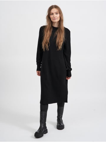 Vila Langarm Midi Strickkleid Loose Fit Pullover Dress VIRIL in Schwarz