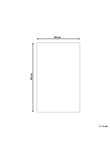 Beliani Kinderteppich GWALIJAR in Rosa/Weiß - (W) 60 x (H) 1 x (L) 90 cm