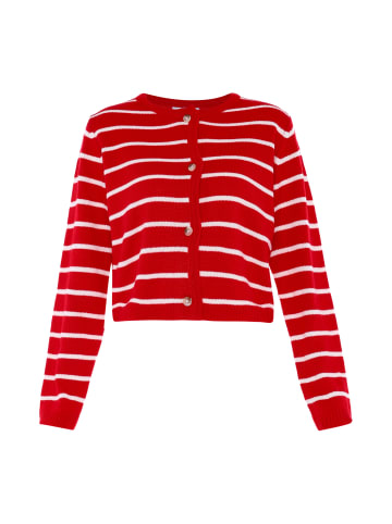 usha BLUE LABEL Cardigan in ROT WEISS STREIFEN