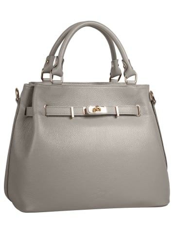 Samantha Look Handtasche echt Leder in grau