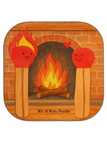Mr. & Mrs. Panda Untersetzer für Gläser Streichhölzer Design ohn... in Weiß