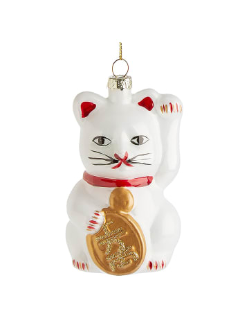 Butlers Baumhänger HANG ON Glückskatze in Weiß
