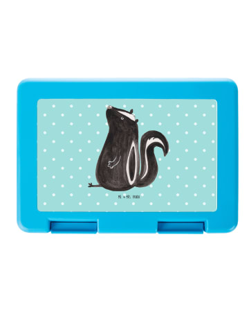 Mr. & Mrs. Panda Brotbüchse Stinktier Sitzen ohne Spruch in Türkis Pastell