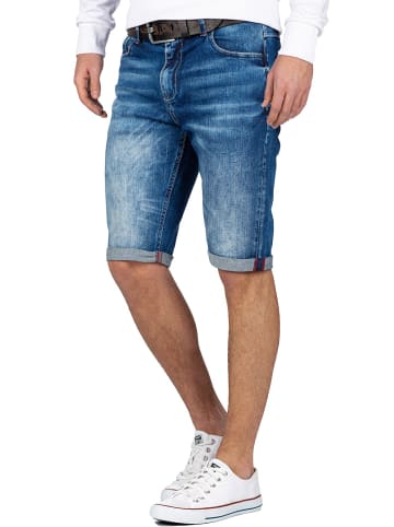 Cipo & Baxx Herren Regular Fit Kurze Hose Stonewashed in Blue