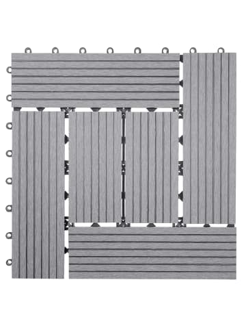 MCW WPC Bodenfliese Sarthe, Basis, grau versetzt