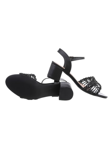 Ital-Design High-Heel Sandalette in Schwarz