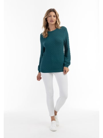 Usha Strick Pullover in Türkis