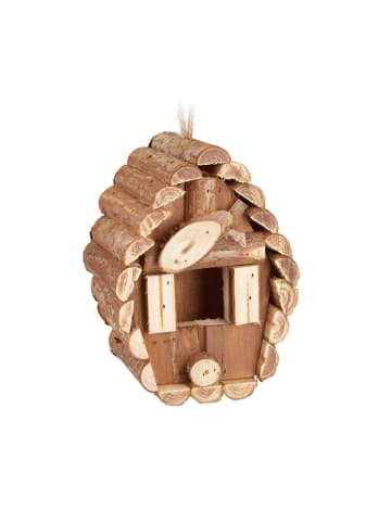 relaxdays Vogelhaus in Natur - (B)11x (H)24,5 x (T)8 cm