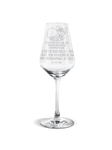 Mr. & Mrs. Panda Gravur Glas Wüstenfuchs Blumen mit Spruch in Transparent