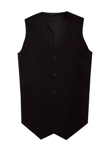 Men Plus Steppweste in schwarz