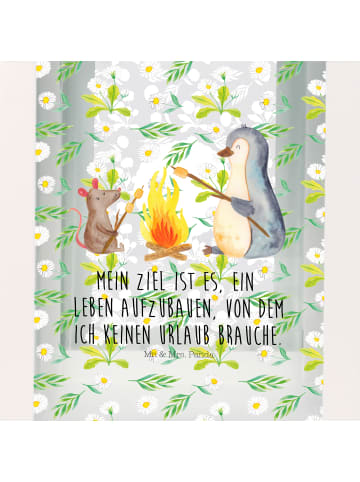 Mr. & Mrs. Panda Laterne Pinguin Lagerfeuer mit Spruch in Transparent