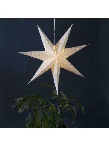 STAR Trading Hängeleuchte Stern 'Sensy', creme, Ø 70cm in Weiß