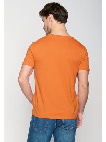GreenBomb T-Shirt Bike Front Stamp in Schwarzes Heidekraut Orange