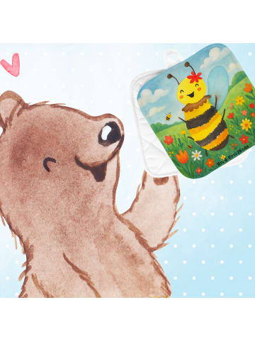 Mr. & Mrs. Panda Ofenhandschuhe Biene Happy Design ohne Spruch in Weiß