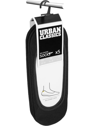 Urban Classics Urban Classics Unisex Invisible Socks 5-Pack in black