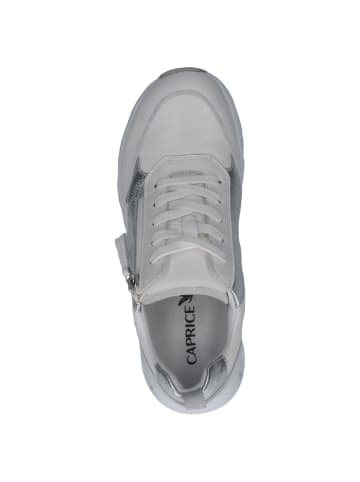 Caprice Sneaker in WHITE/SILVER