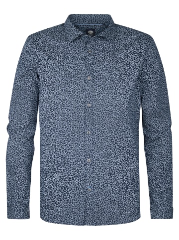 Petrol Industries Hemd mit Allover-Muster Surfcrest in Blau