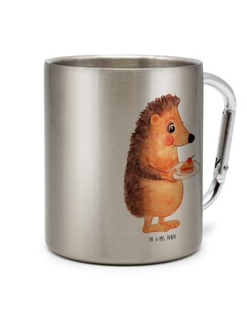Mr. & Mrs. Panda Tasse Igel Kuchenstück ohne Spruch in Silber
