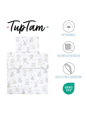 TupTam Kinder Bettdecken Set Gemustert in beige Modell 5