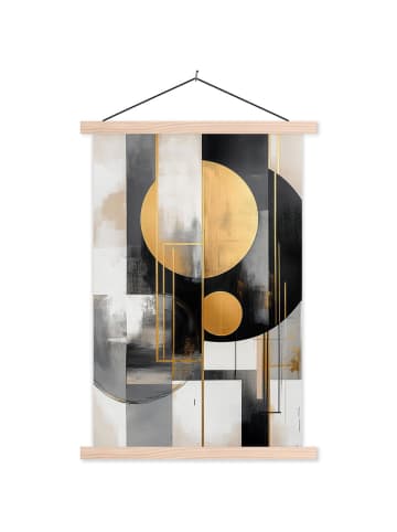 MuchoWow Lehrtafel / Wandbehang Gold