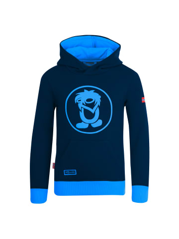Trollkids Hoodie Pullover mit Kapuze "Troll" in Marineblau / Mittelblau