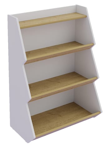 VCM  Holz Kinderregal Bücherregal Kinder Regal Malusa in Weiß / Honig-Eiche