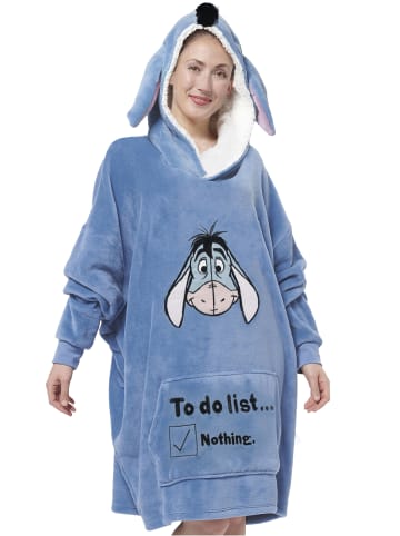 Disney I-Aah Esel Oversize Cozy Hoodie Übergroße Winnie Puuh Kuschelpullover in blau