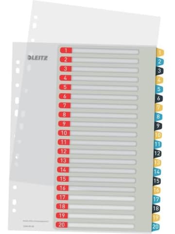 Leitz Register Cosy A4 1-20 bedruckbar PP 20 Blatt farbig