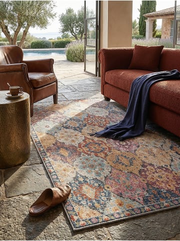 KADIMA DESIGN Outdoor-Teppich Patchwork pflegeleicht Balkon Terrasse Outdoor in Mehrfarbig