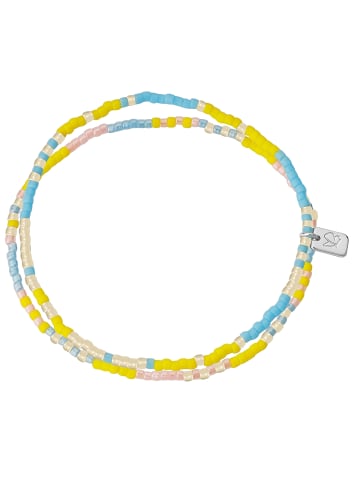 Glanzstücke München Armband aus Sterling Silber mit Miyuki Perlen in silber