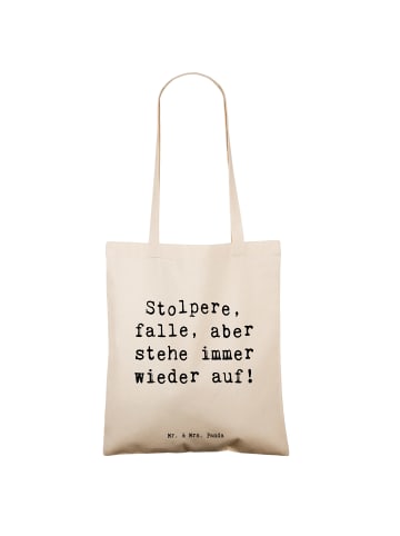 Mr. & Mrs. Panda Einkaufstasche Spruch Fehler machen und daraus ... in Creme
