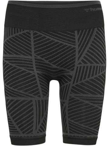 Hummel Hummel Shorts Hmlmt Yoga Damen Atmungsaktiv Feuchtigkeitsabsorbierenden Nahtlosen in BLACK/ASPHALT MELANGE