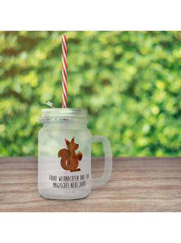 Mr. & Mrs. Panda Glas Eichhörnchen Weihnachten mit Spruch in Transparent