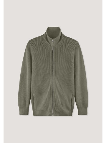 Hessnatur Strickjacke Regular in oliv