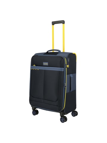 travelite Color Craze - 4-Rollen-Trolley M 66 cm erw. (dunkelblau) in dunkelblau