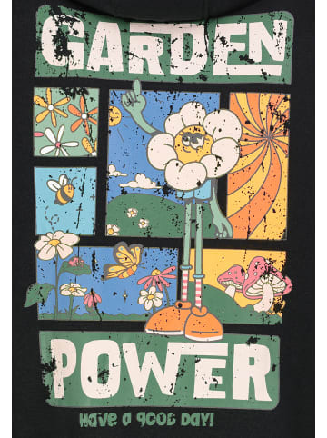 Sublevel Kuscheliger Hoodie mit Print im Alltagslook in Grau-2