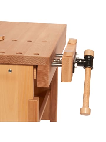 Glückskäfer Werkbank aus Buche für Kinder in natur