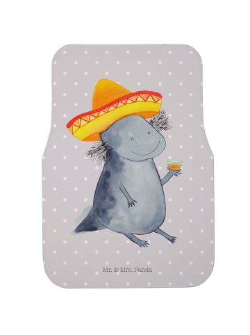 Mr. & Mrs. Panda Auto-Fußmatte Axolotl Tequila ohne Spruch in Grau Pastell