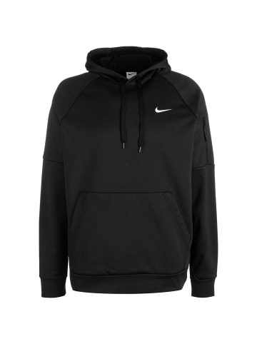 Nike Performance Trainingskapuzenpullover Therma Fit in schwarz / weiß