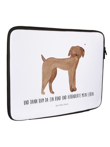 Mr. & Mrs. Panda Notebook Tasche Hund Dogge mit Spruch in Weiß