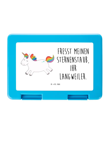 Mr. & Mrs. Panda Lunchbox Einhorn Happy mit Spruch in Weiß