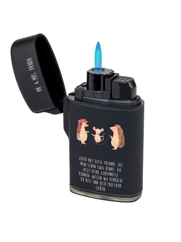 Mr. & Mrs. Panda sturmfeuerzeug Igel Seilhüpfen mit Spruch in Schwarz