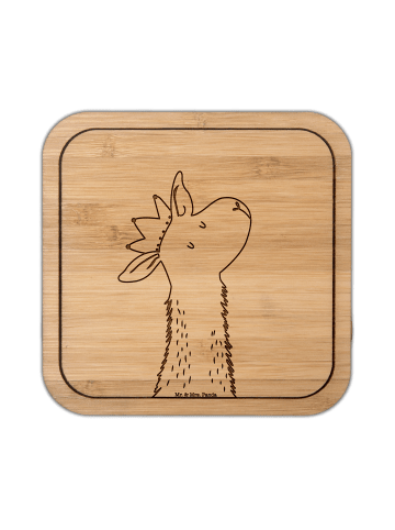 Mr. & Mrs. Panda Glasuntersetzer Lamakopf König ohne Spruch in Transparent