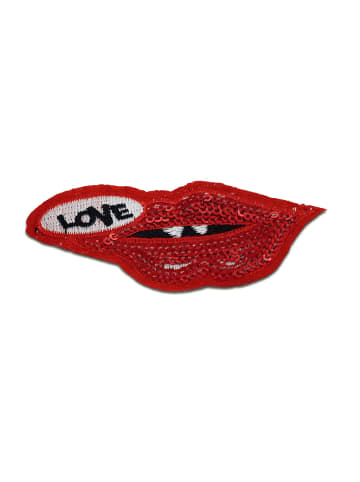 Catch the Patch Mund Lippen Love Mit PaillettenApplikation Bügelbild inRot