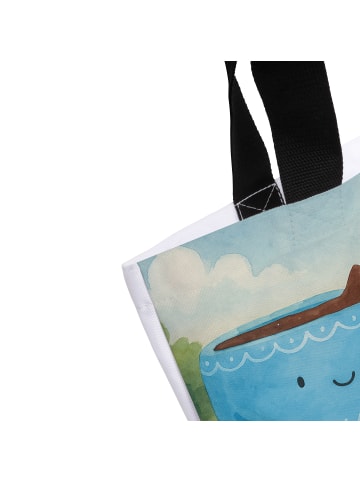 Mr. & Mrs. Panda Schultasche Kaffee Bohne Design ohne Spruch in Weiß