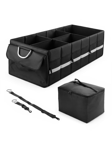 relaxdays Kofferraum Organizer in Schwarz - (B)90 x (H)30 x (T)40 cm
