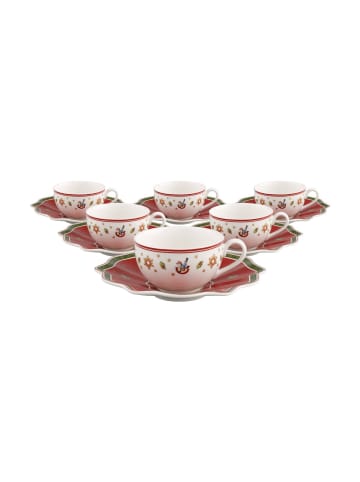 Villeroy & Boch 6er Set Kaffeetassen mit Untertassen Toy's Delight in Bunt 170 ml in bunt