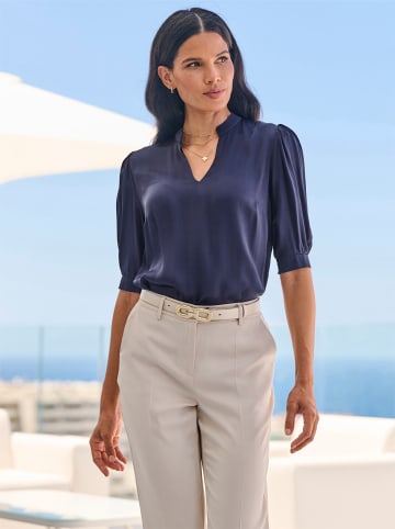 Heine Kurzarm-Bluse in marine