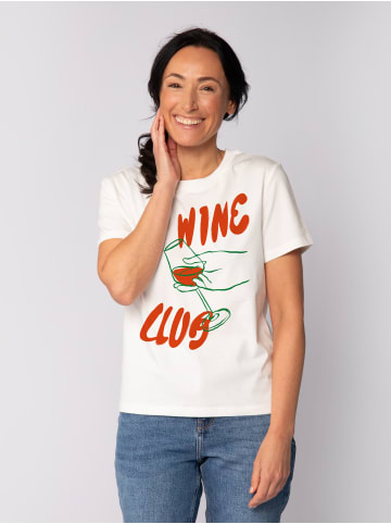 wat? Apparel T-Shirt Wine Club in Off White